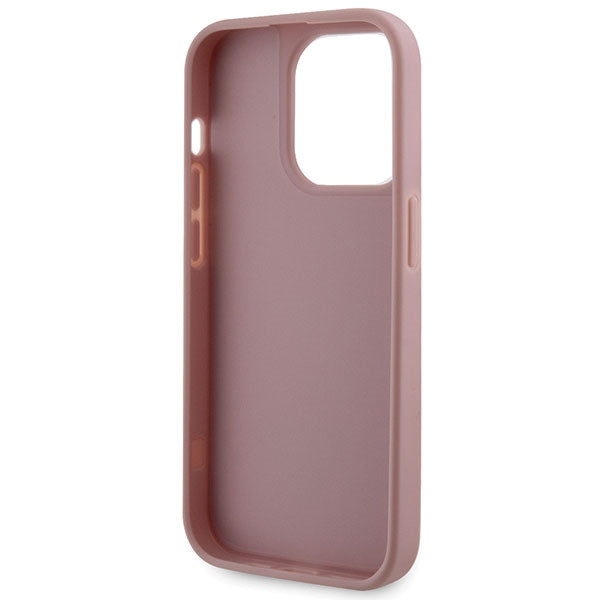 Guess GUHCP14LHDGTPP iPhone 14 Pro 6.1" pink/pink hardcase Rhinestone Triangle