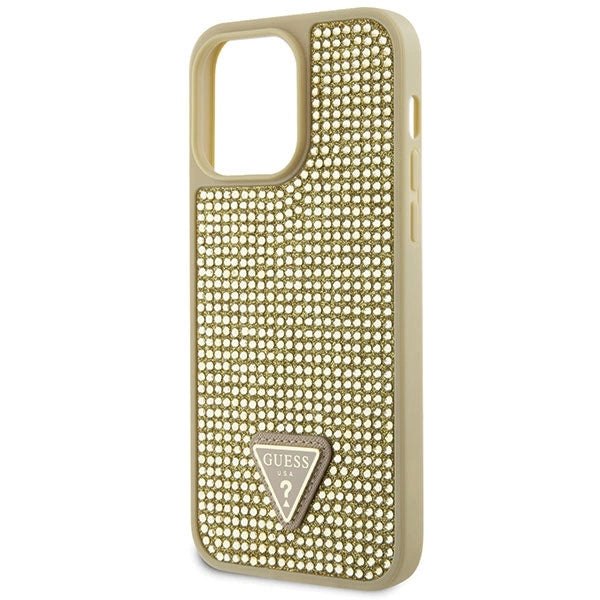Guess GUHCP14XHDGTPD iPhone 14 Pro Max 6.7" gold/gold hardcase Rhinestone Triangle