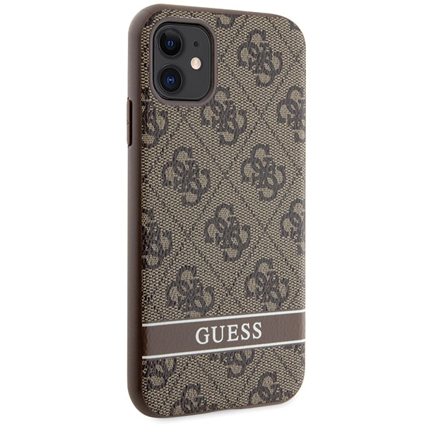 Guess GUHCN61P4SNW iPhone 11 / Xr brown/brown hardcase 4G Stripe