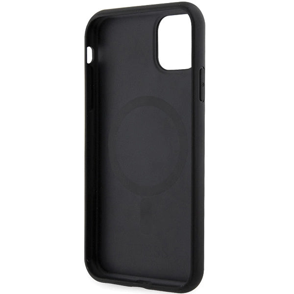 Guess GUHMN61HGCFSEK iPhone 11 / Xr 6.1" black/black hardcase GCube Stripes MagSafe