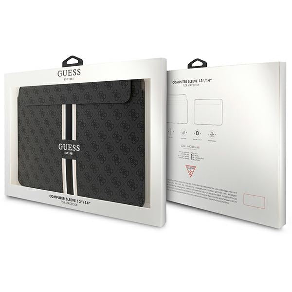 Guess 4G Printed Stripes cover for a 14" laptop - black