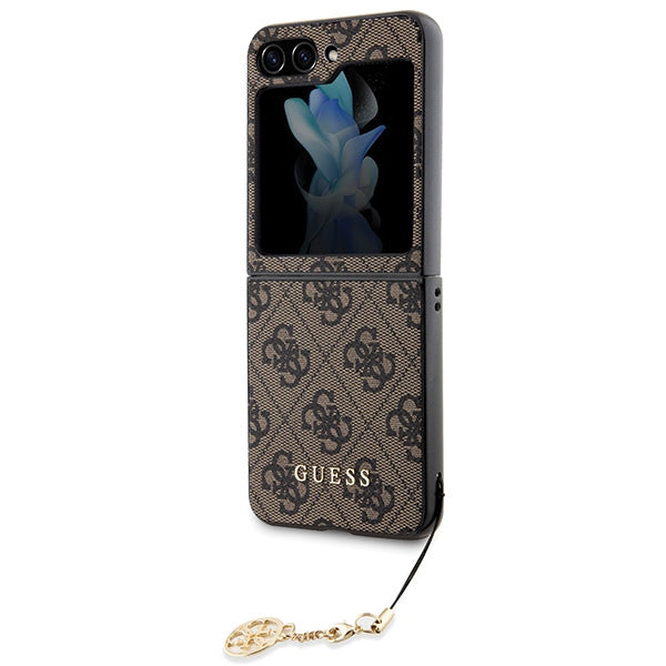 Guess 4G Charms Collection case for Samsung Galaxy Z Flip 5 - brown