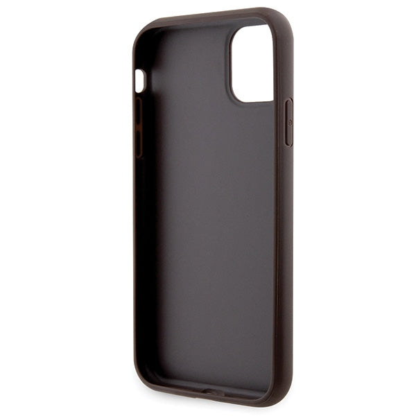 Guess GUHCN61P4TDSCPW Case for iPhone 11 / Xr - Brown Crossbody 4G Metal Logo