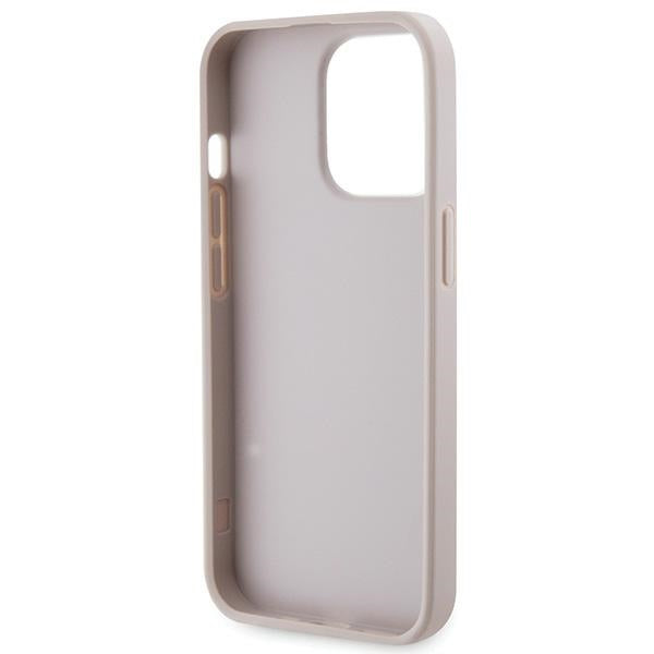 Guess GUHCP13LP4TDSCPP case for iPhone 13 Pro / 13 - pink Crossbody 4G Metal Logo