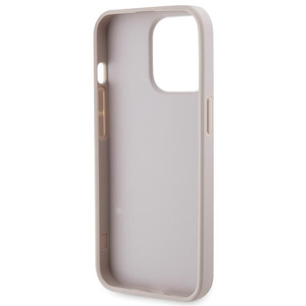 Guess GUHCP13XP4TDSCPP case for iPhone 13 Pro Max 6.7" - pink Crossbody 4G Metal Logo