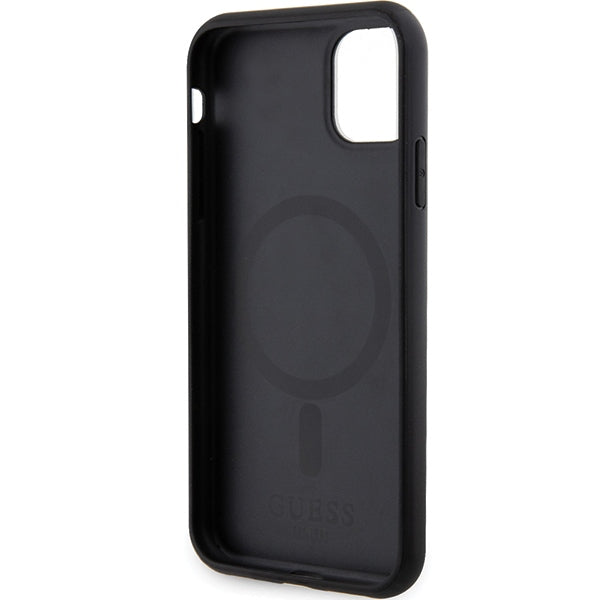 Guess GUHMN61PSAHMCK case for iPhone 11 / Xr - black Saffiano MagSafe