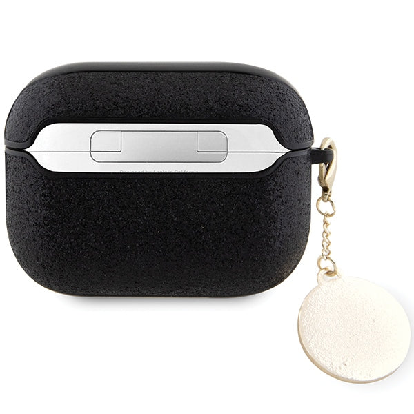 Guess GUAP2PGEHCDK case for AirPods Pro 2 cover - black Fixed Glitter Heart Diamond Charm