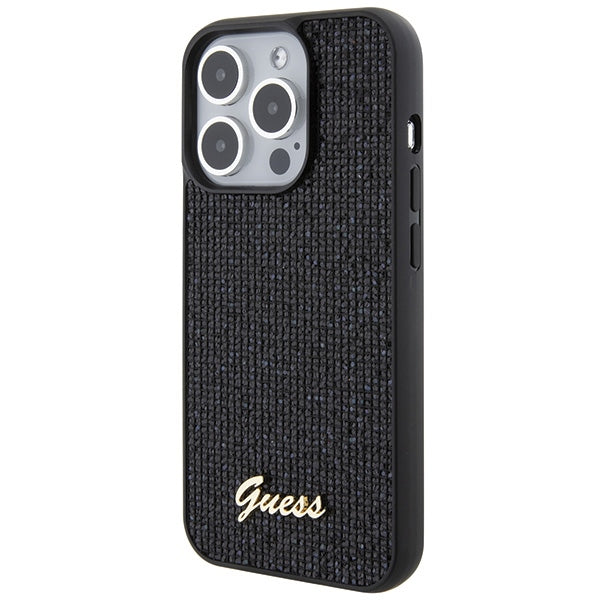 Guess Disco Metal Script case for iPhone 15 Pro - black