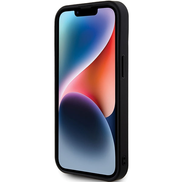 Guess Rhinestone Metal Logo iPhone 15 Case - Pink