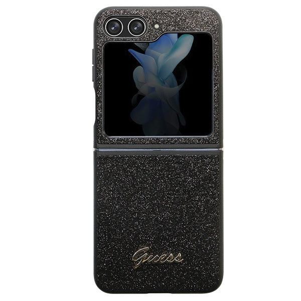 Guess Glitter Script case for Samsung Galaxy Z Flip 5 - black