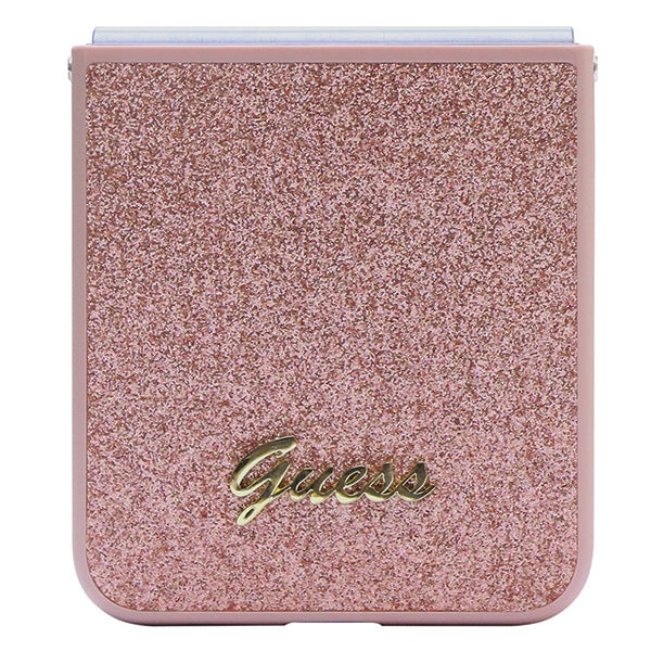 Guess Glitter Script case for Samsung Galaxy Z Flip 5 - pink