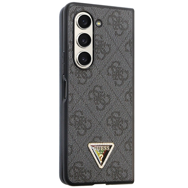 Guess Leather 4G Diamond Triangle case for Samsung Galaxy Z Fold 5 - black