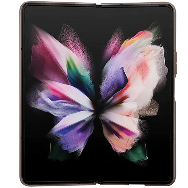 Guess Leather 4G Triangle Strass case for Samsung Galaxy Z Fold 5 - brown