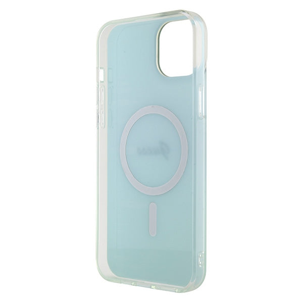 Guess GUHMP15MHITSQ iPhone 15 Plus 6.7" turquoise/turquoise hardcase IML Iridescent MagSafe
