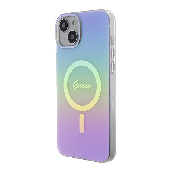 Guess IML Iridescent MagSafe case for iPhone 15 Plus - purple