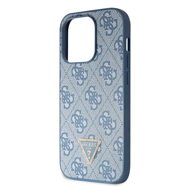 Guess GUHCP14LP4TDSCPB iPhone 14 Pro 6.1" blue/blue hardcase Crossbody 4G Metal Logo