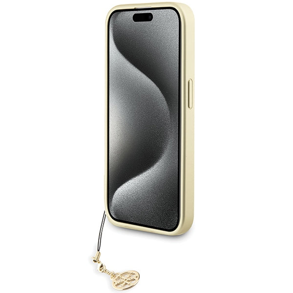Guess GUHCP15LGF4GGR iPhone 15 Pro 6.1" gray/gray hardcase 4G Charms Collection