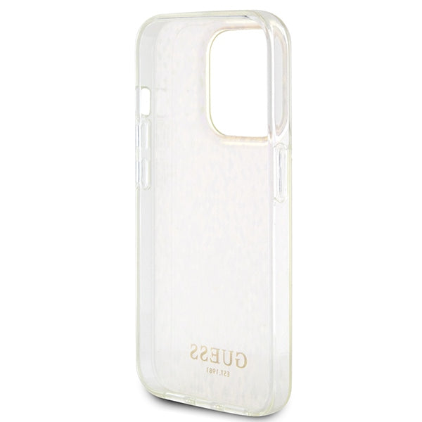 Guess GUHCP15LHDECMP iPhone 15 Pro 6.1" pink/pink hardcase IML Faceted Mirror Disco Iridescent