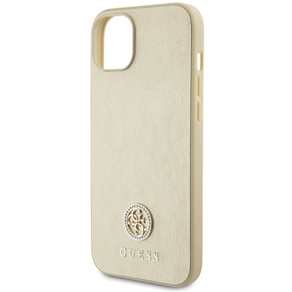 Guess GUHCP15MPS4DGPD iPhone 15 Plus 6.7" gold/gold hardcase Strass Metal Logo