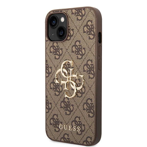 Guess GUHCP15S4GMGBR iPhone 15 6.1" brown/brown hardcase 4G Big Metal Logo