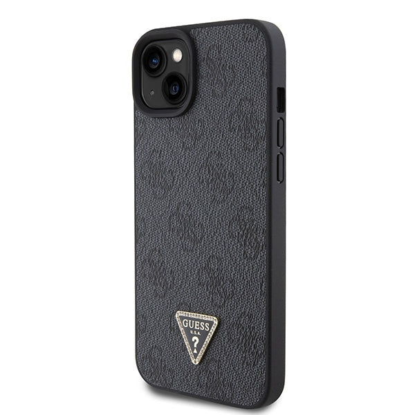 Guess GUHCP15SP4TDSCPK iPhone 15 6.1" black/black hardcase Crossbody 4G Metal Logo