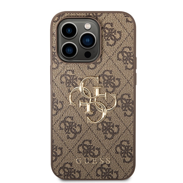 Guess GUHCP15X4GMGBR iPhone 15 Pro Max 6.7" brown/brown hardcase 4G Big Metal Logo