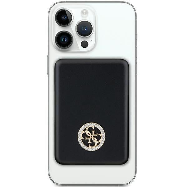 Guess MagSafe 4G Strassed Metal Logo induction power bank 5W 3000mAh - black