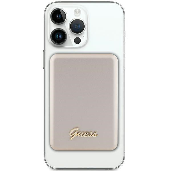 Guess MagSafe Metal Script Logo induction power bank 5W 3000mAh - gold