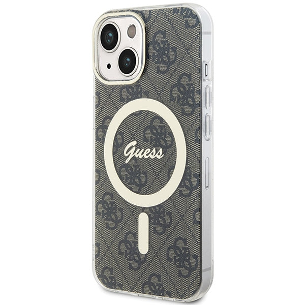 Guess IML 4G MagSafe case for iPhone 15 - brown