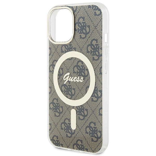 Guess IML 4G MagSafe case for iPhone 15 - brown