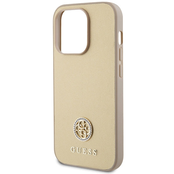 Guess GUHCP15LPS4DGPD iPhone 15 Pro 6.1" gold/gold hardcase Strass Metal Logo