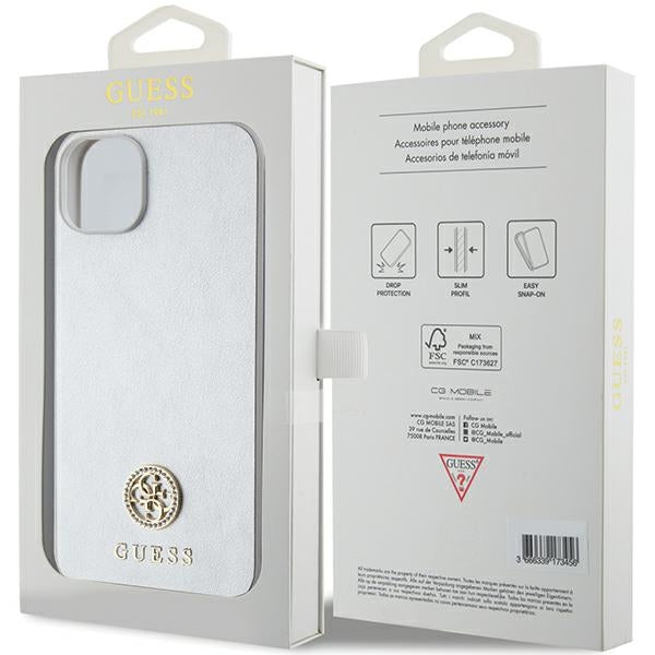 Guess GUHCP15MPS4DGPS iPhone 15 Plus 6.7" silver/silver hardcase Strass Metal Logo