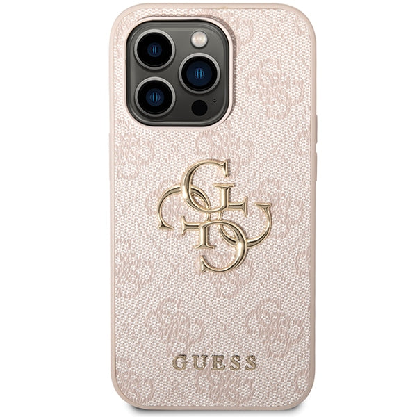 Guess GUHCP15X4GMGPI iPhone 15 Pro Max 6.7" pink/pink hardcase 4G Big Metal Logo