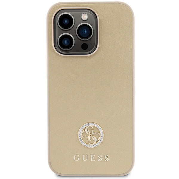 Guess GUHCP15XPS4DGPD iPhone 15 Pro Max 6.7" gold/gold hardcase Strass Metal Logo