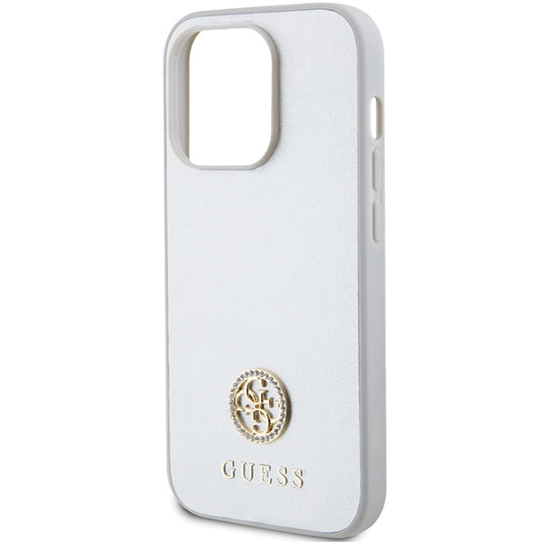 Guess Strass Metal Logo case for iPhone 15 Pro - silver