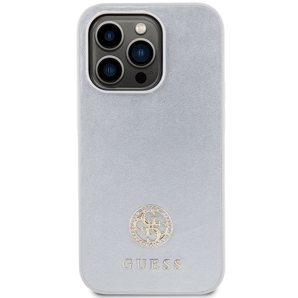 Guess Strass Metal Logo case for iPhone 15 Pro - silver