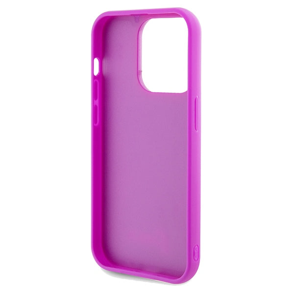 Guess Disco Metal Script case for iPhone 14 Pro - fuchsia