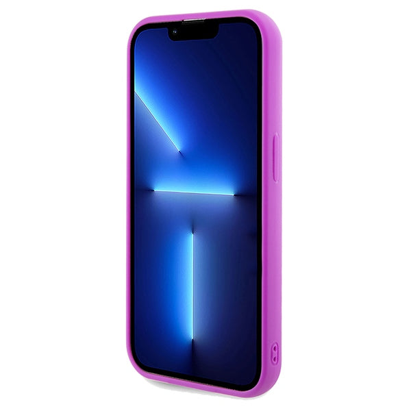 Guess Disco Metal Script case for iPhone 14 Pro - fuchsia