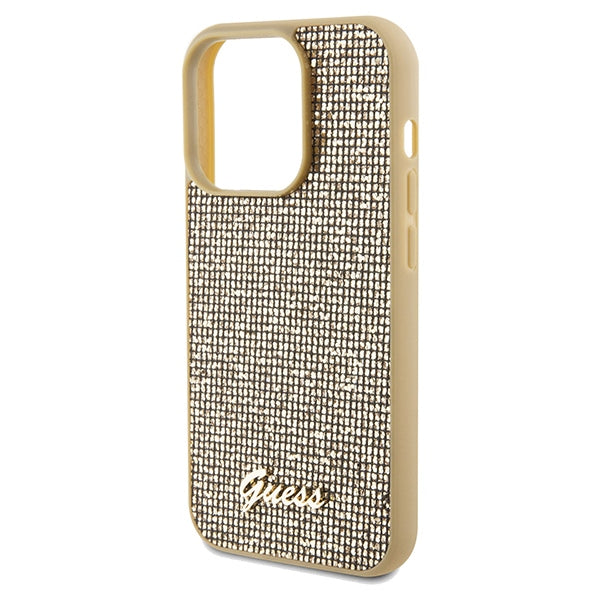 Guess Disco Metal Script case for iPhone 14 Pro Max - gold