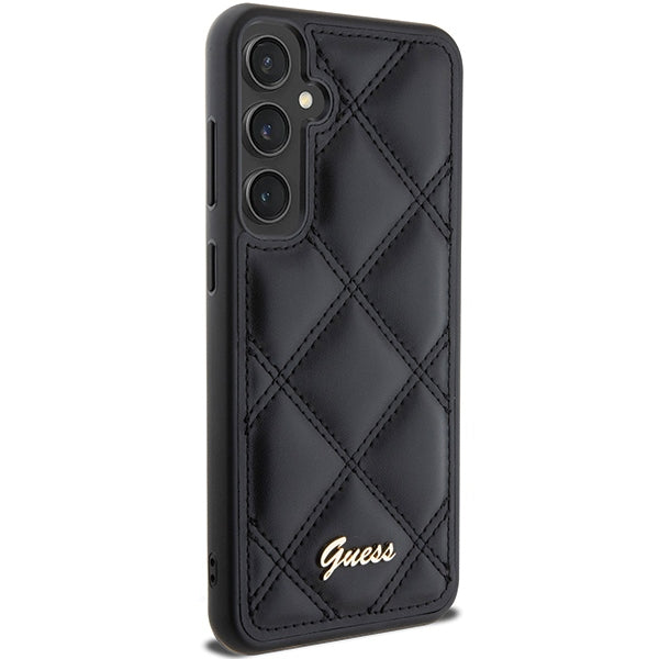 Guess GUHCS23FEPSQSQSK S23 FE S711 black/black hardcase Quilted Metal Logo