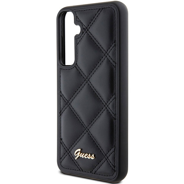 Guess GUHCS23FEPSQSQSK S23 FE S711 black/black hardcase Quilted Metal Logo