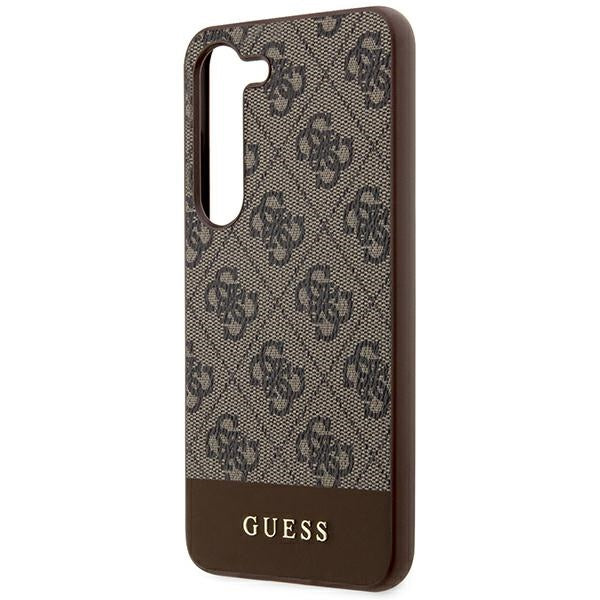 Guess 4G Stripe Collection case for Samsung Galaxy S24+ - brown