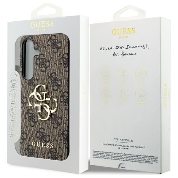 Guess 4G Big Metal Logo case for Samsung Galaxy S24 - brown
