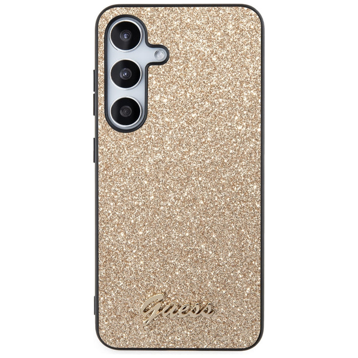 Guess Glitter Script case for Samsung Galaxy S24 - gold