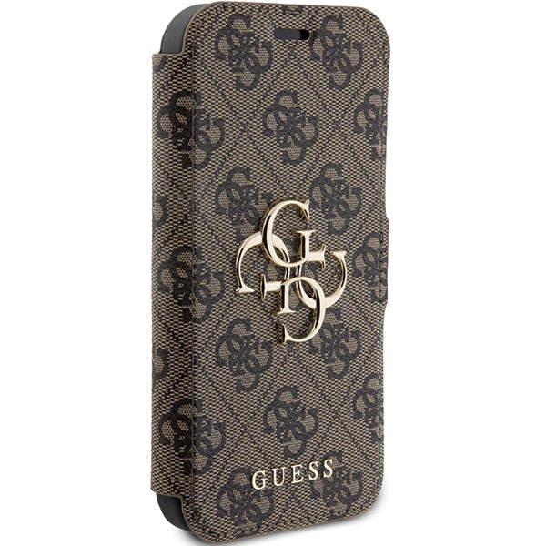 Guess 4G Metal Logo case for iPhone 15 Pro - brown