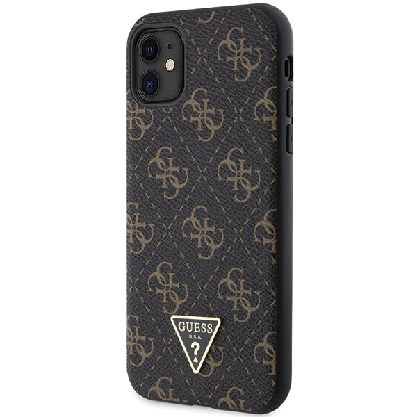 Guess 4G Triangle Metal Logo case for iPhone 11 / XR - black