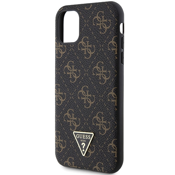 Guess 4G Triangle Metal Logo case for iPhone 11 / XR - black