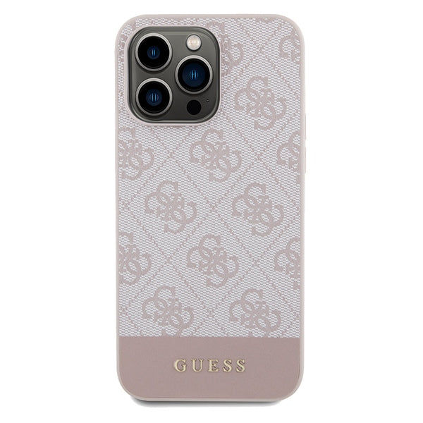 Guess 4G Stripe Collection case for iPhone 14 Pro - pink