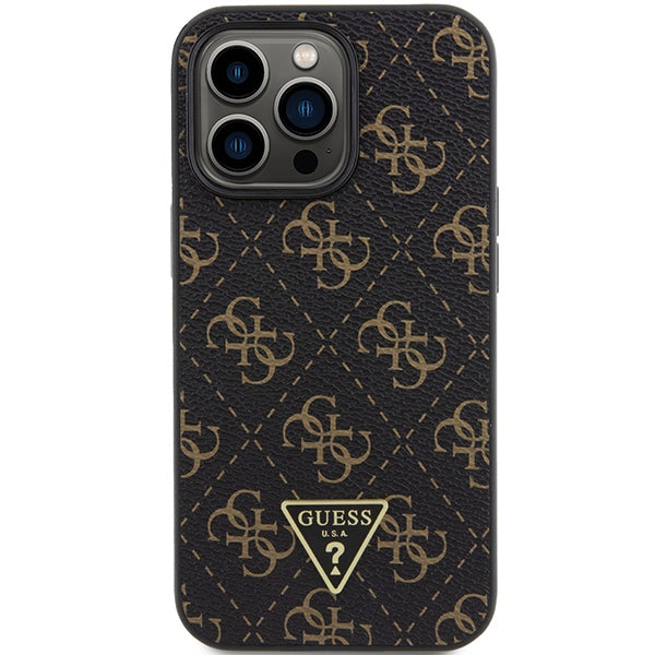 Guess 4G Triangle Metal Logo case for iPhone 14 Pro - black