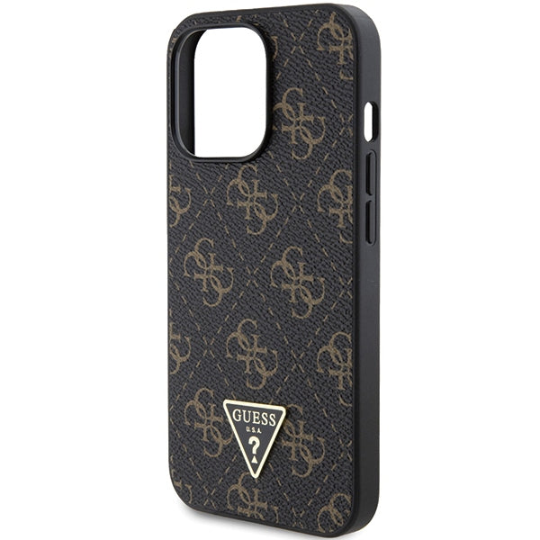 Guess 4G Triangle Metal Logo case for iPhone 14 Pro - black